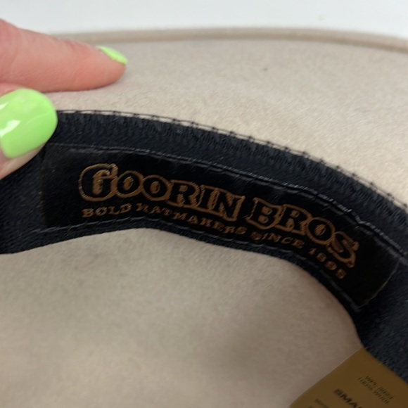 Goorin Bros. Dean the Butcher cream 100% wool felt Fedora Hat - Picture 8 of 8